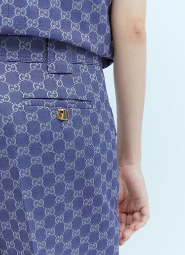 Interlocking GG Canvas Shorts Gucci Interlocking GG Canvas Shorts Blue guc0253062