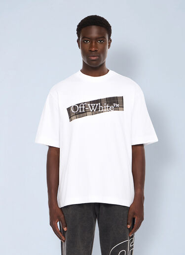 Off-White Flannel Diagonal Skate Logo T-Shirt White ofw0162062