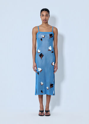 Marni Knit Midi Dress Blue mni0264001