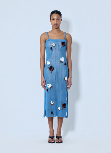 Marni Knit Midi Dress Blue mni0264001