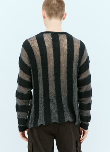 Brain Dead Fuzzy Threadbare Sweater Black bra0154022