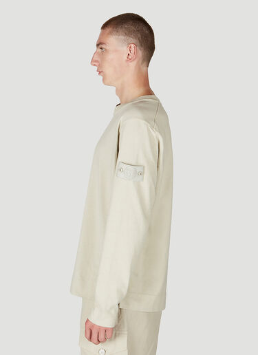 Stone Island Ghost Logo Patch Sweatshirt Beige sto0152003