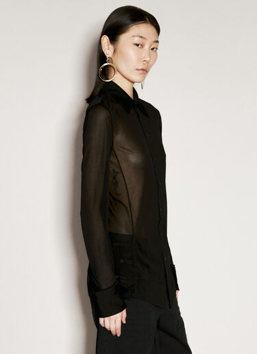 Crepe Jersey Shirt Saint Laurent Crepe Jersey Shirt Black sla0255008