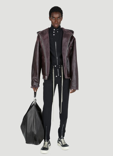 Rick Owens 시어링 윈드브레이커 재킷 브라운 ric0153003