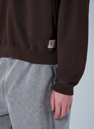 Brain Dead Half-Zip Collared Sweatshirt Brown bra0164006