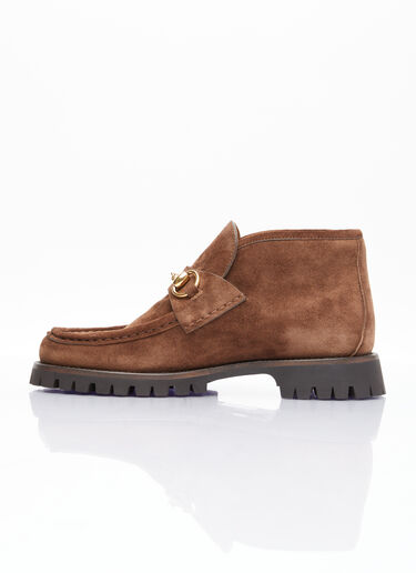 Gucci Horsebit Ankle Boots Brown guc0254026