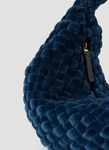 Bottega Veneta Padded Jodie Velvet Mini Handbag Blue bov0250018