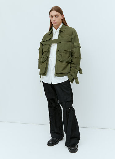 Dries Van Noten Overdyed Cargo Jacket Green dvn0154006