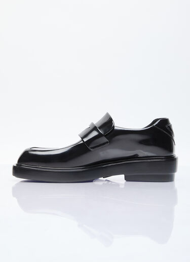 Prada Brushed Leather Loafers Black pra0256056