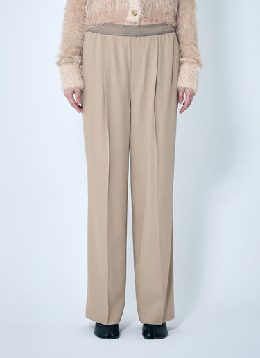 Acne Studios 로고 테이프 트윌 팬츠 베이지 acn0259010