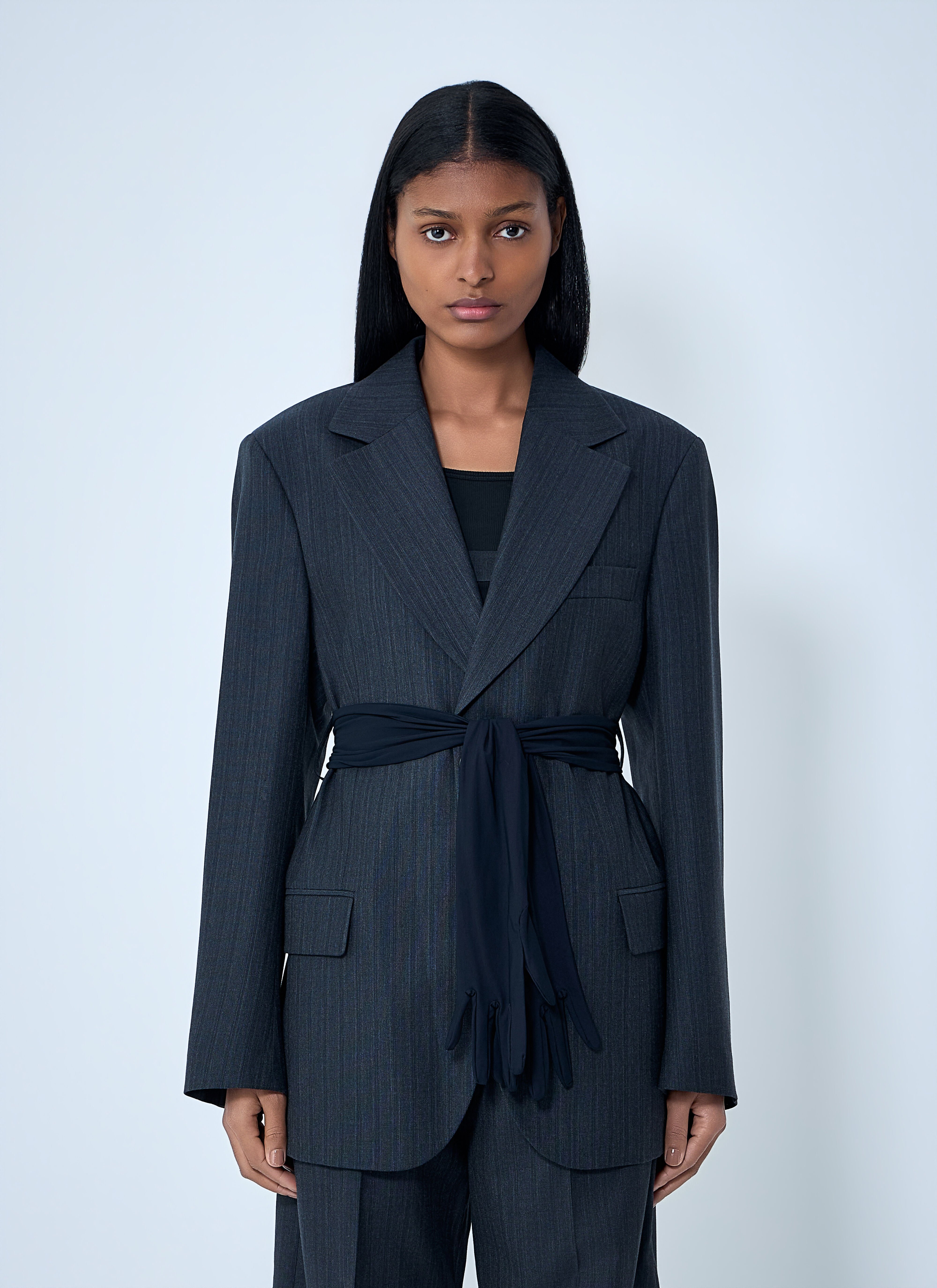 MM6 Maison Margiela Women's' Belted Blazer in Black | LN-CC®
