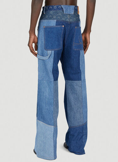 Marine Serre Panelled Jeans Blue mrs0152002