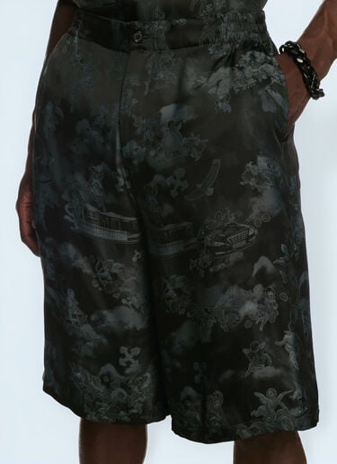 Off-White Jacquard Fresco Bowling Shorts Black ofw0160108