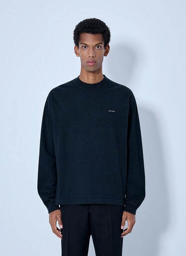 Prada Crewneck Long Sleeve Sweatshirt Black pra0166208