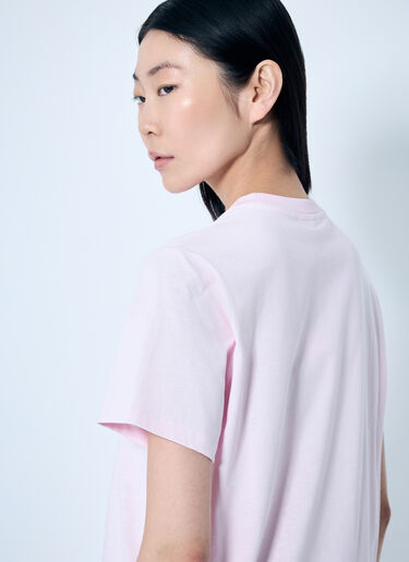 GANNI Leopard Jersey T-Shirt Pink gan0259043
