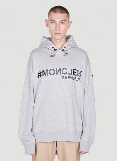 Moncler Grenoble Logo Hooded Sweatshirt Grey mog0151002