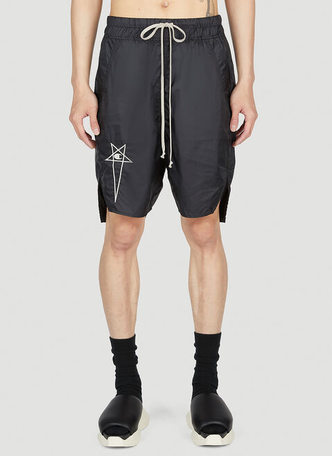 Rick Owens x Champion Beveled Pods Shorts Black roc0153003