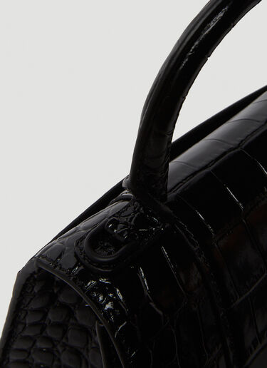Balenciaga Hourglass Croc XS Small Handbag Black bal0249073