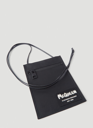 Alexander McQueen Tag Crossbody Pouch Black amq0145081