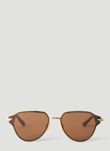 Bottega Veneta ナビゲーターフレームサングラス ゴールド bos0353001