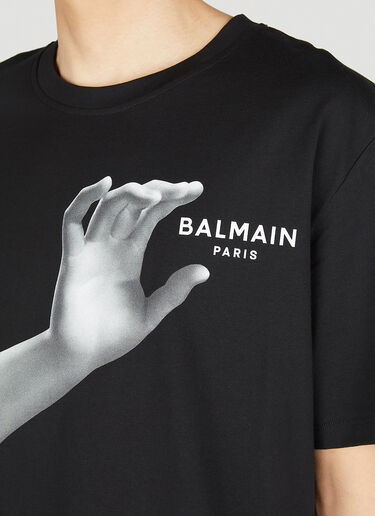 Balmain スタチュー プリントTシャツ ブラック bln0152002