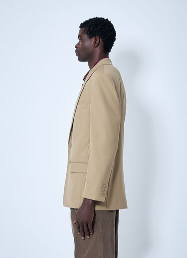 Saint Laurent Yves Wool Blazer Beige sla0159005