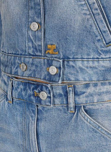 Courrèges Denim Trucker Jacket Light Blue cou0251015