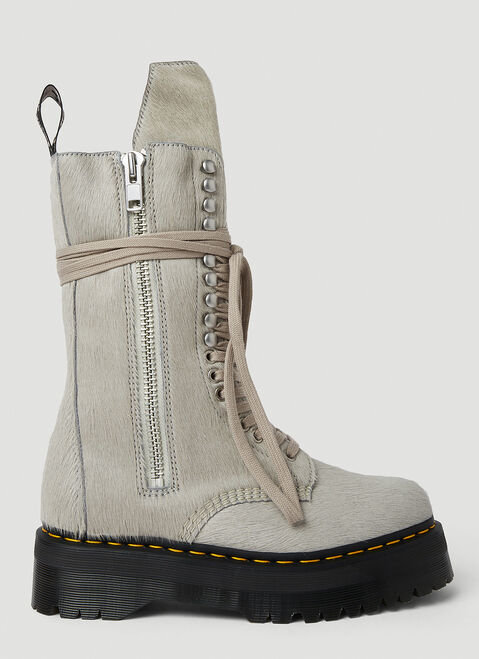 Rick Owens x Dr. Martens Quad Sole Boots Grey rod0250004