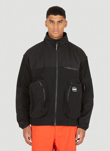Boiler Room Panelled Fleece Jacket Black bor0150009