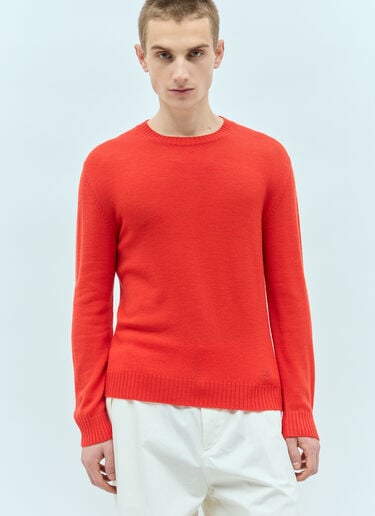 Jil Sander+ 圆领羊毛针织衫 红色 jsp0156006