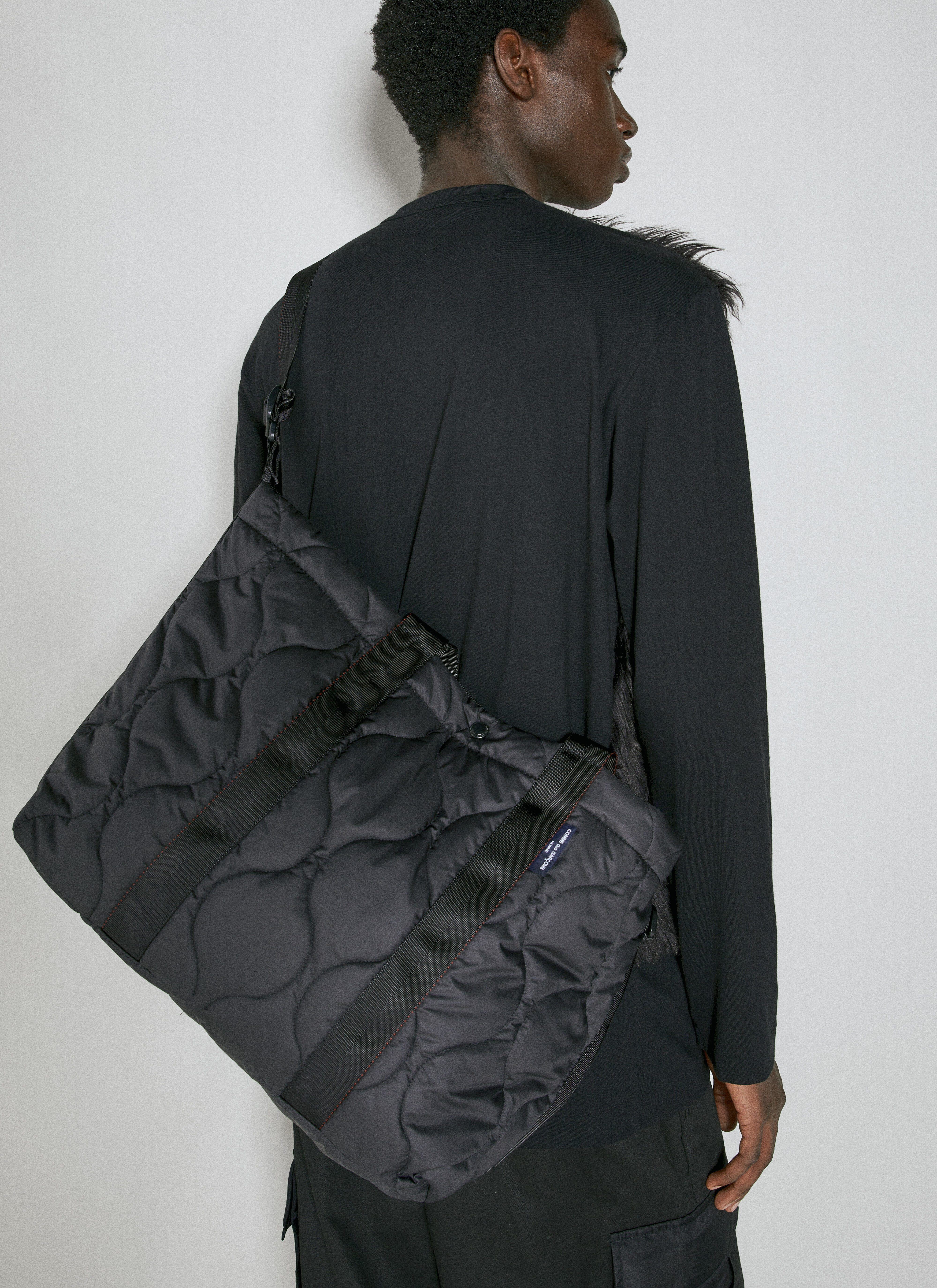Comme Des Garçons Homme Deux Quilted Tote Bag In Black