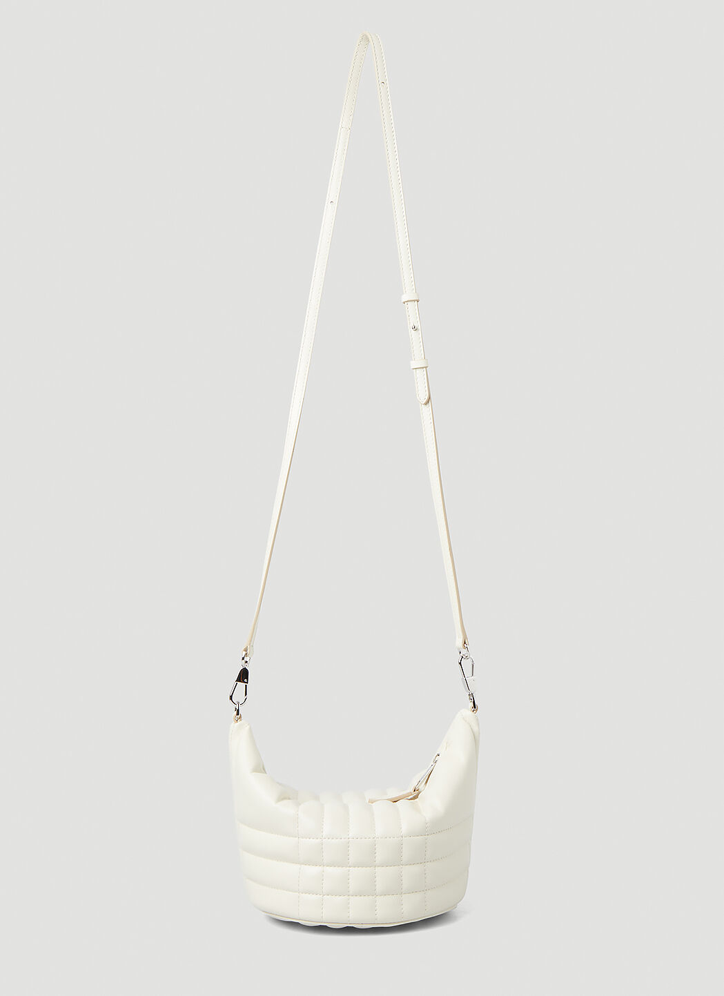 Burberry Women s Lola Quilted Crescent Shoulder Bag in White LN CC