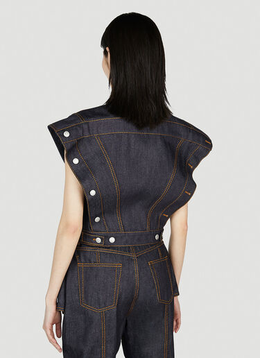 Alexander McQueen Denim Gilet Jacket Blue amq0252028