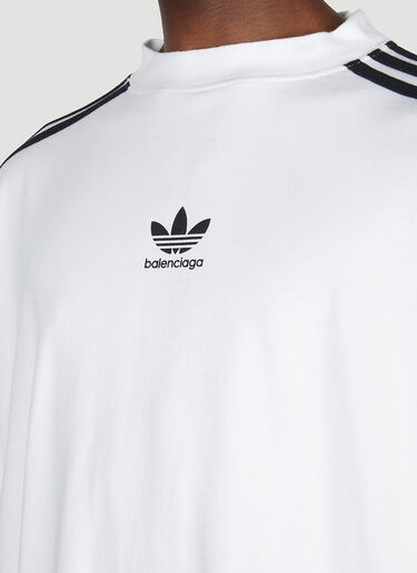 Balenciaga x adidas Logo Print Long Sleeve T-Shirt White axb0151015