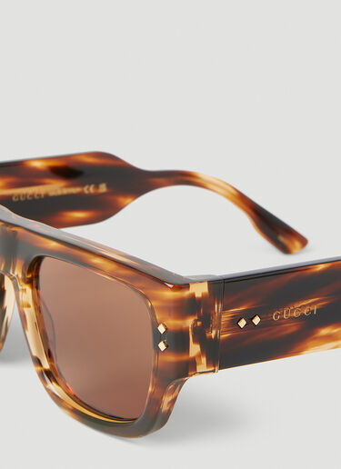 Gucci 스퀘어 선글라스 브라운 guc0152273