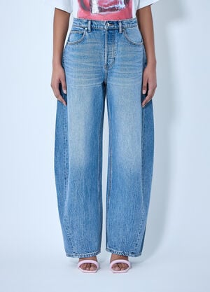 Alexander Wang Wide-Leg Denim Jeans Blue awg0264010