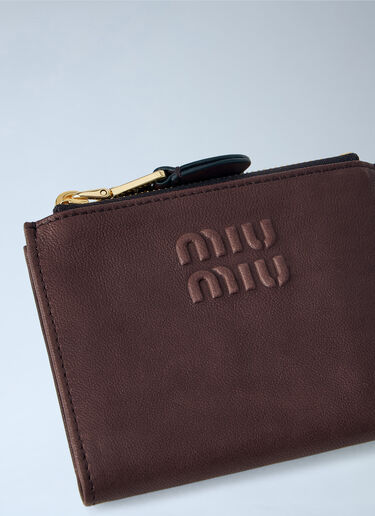 LN-CC® - Miu Miu: Small Nappa Leather Wallet - Brown Miu Miu Small Nappa Leather Wallet Brown miu0264209
