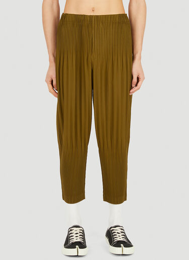 Homme Plissé Issey Miyake 缩脚长裤 卡其色 hmp0151006