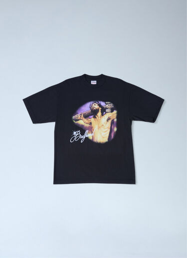 Jesus Motif T-Shirt Badfriend Jesus Motif T-Shirt Black bad0162006