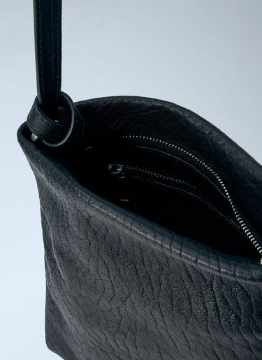 LN-CC® - Rick Owens: Leather Crossbody Bag - Black Rick Owens Leather Crossbody Bag Black ric0165028