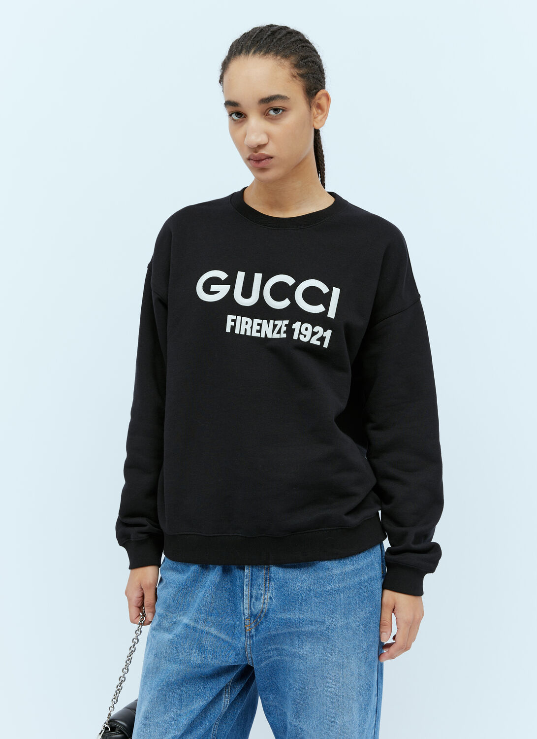 Gucci Embroidered Sweatshirt In Black