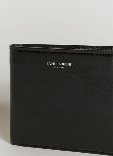 Saint Laurent ロゴエンボス二つ折りウォレット  ブラック sla0156030