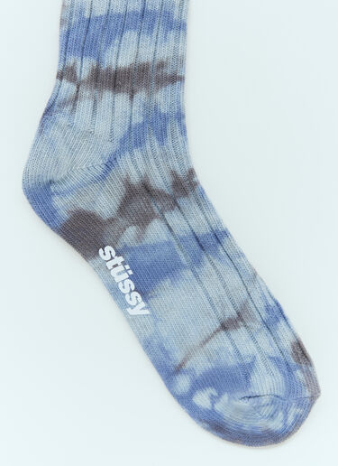 マルチダイリブ編みソックス Stüssy マルチダイリブ編みソックス ブルー sts0153028
