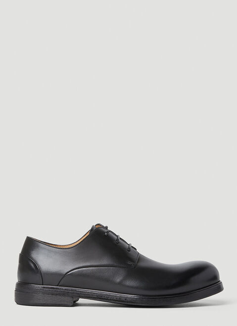 Prada Zucca Media Derby Shoes Black pra0254025