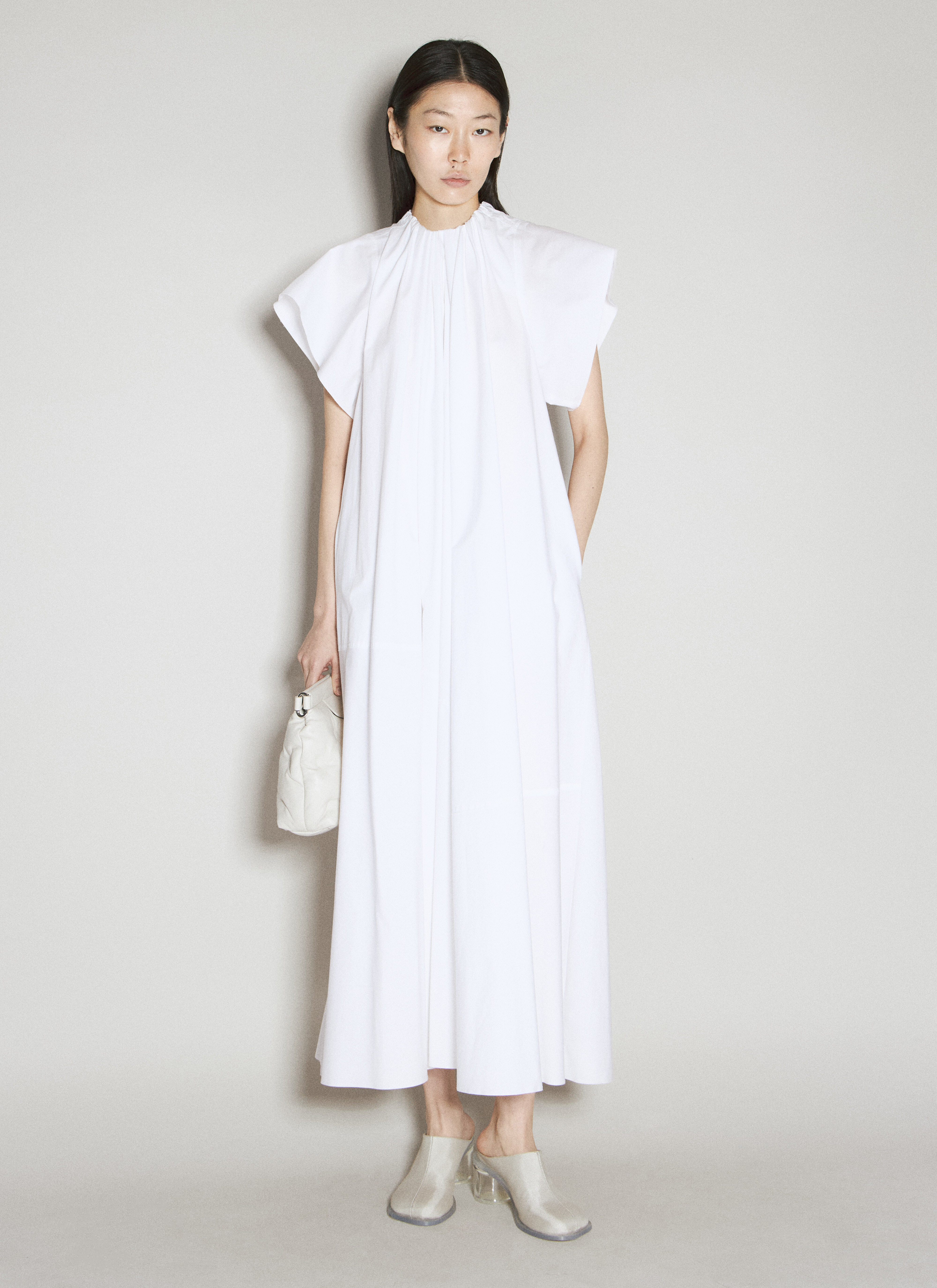 MM6 Maison Margiela Women's' Cotton Poplin Maxi Dress in White