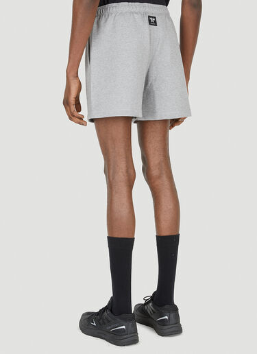 LN-CC® - More Joy: Logo Embroidered Shorts - Grey More Joy Logo Embroidered Shorts Grey mjy0347020