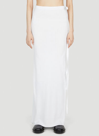 Ann Demeulemeester Vittoria Fishtail Maxi Skirt White ann0252008