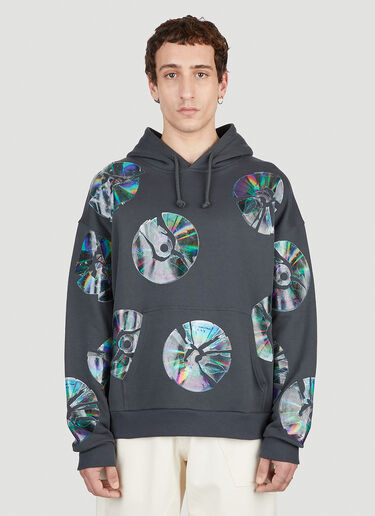 JW Anderson Smashed CD Hooded Sweatshirt Grey jwa0151008