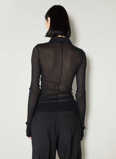 Helmut Lang Sheer Rib Shirt Black hlm0253001