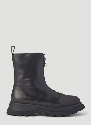 Jil Sander Zip-Up Boots Black jil0245056